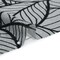 1 Yard Terrestrial Tesserae Cotton Crepe Fabric Black and White Embroidered Leaves 53 Inch Width
